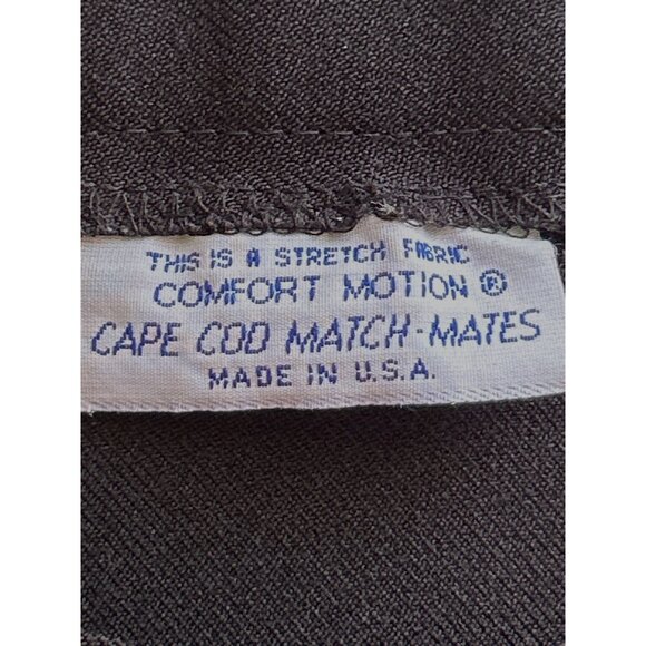 Vintage Cape Cod Match-Mates Black A-Line Skirt Size 14 Made In USA Button Top - Picture 3 of 7